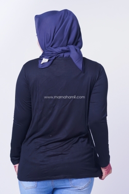 Baju Atasan Ibu Hamil Muslim Cardigan FF Camila Long Blouse - SJ 372 Putih